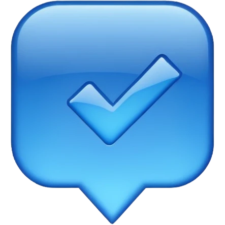 Blue verify logo same as facebook one emoji