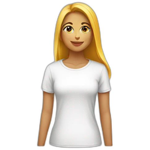 Femme avec tee shirt Algérie emoji