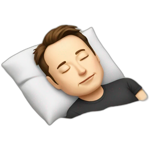Sleeping elon musk emoji