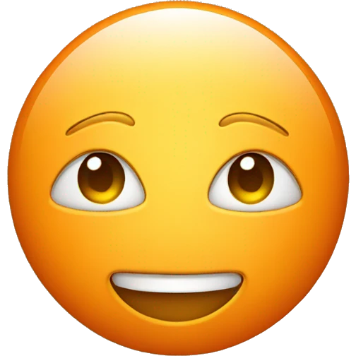 Neutral  face smiley orange emoji