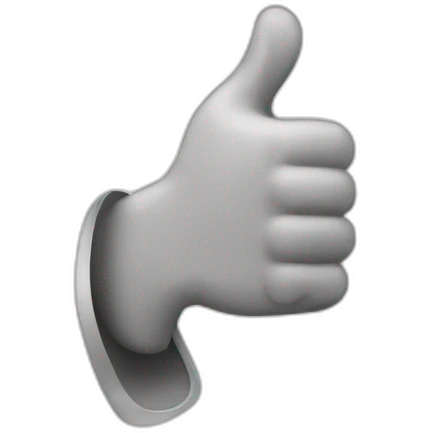 a thumbs up with the thumb curved inwards emoji
