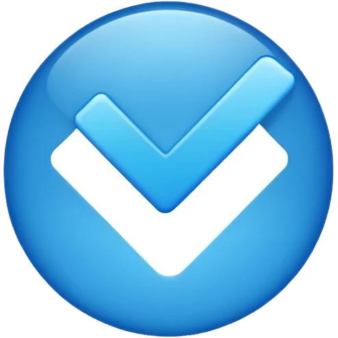 Синяя галочка  emoji