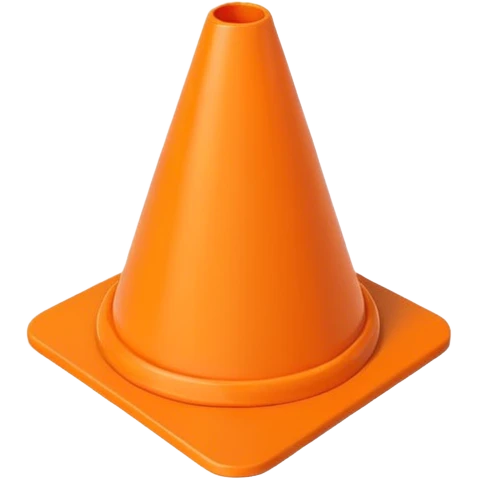 flat sports cone emoji