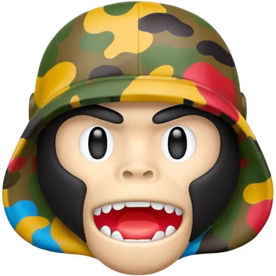 Сделай логотип Bape emoji