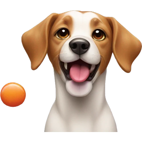 Dog eating lollipop emoji