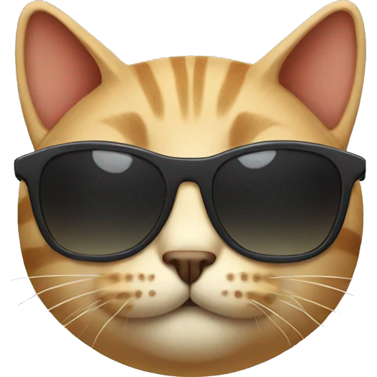 Cat with sunglasses emoji