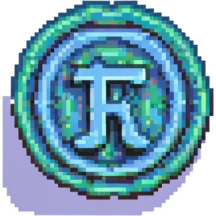 minimalist pixel art pi (π) symbol, 8-bit aesthetic emoji