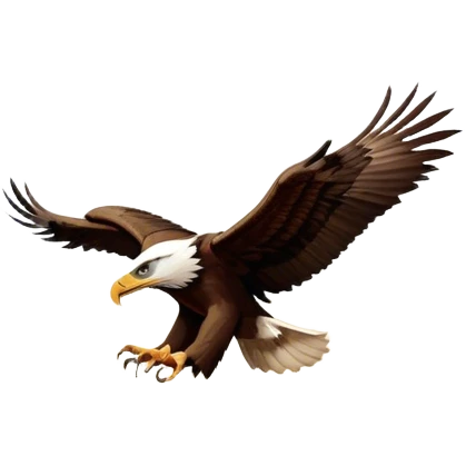 Icon for Country Music: Eagles band representation with classic acoustic guitars, a desert road, and an eagle soaring in the sky. Subtle vintage Americana aesthetics with warm tones, evoking the band's signature sound. Transparent background. emoji