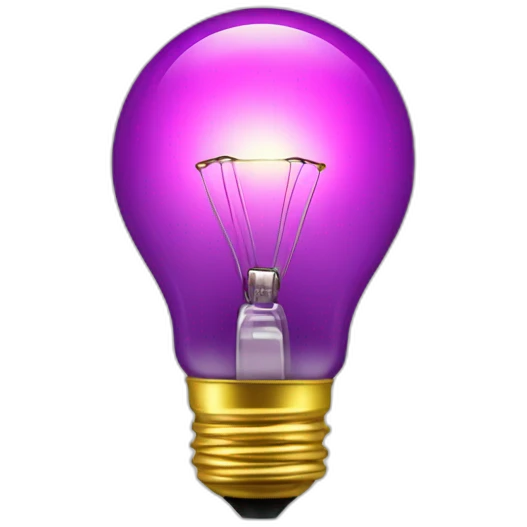 Idea bulb bright color emoji
