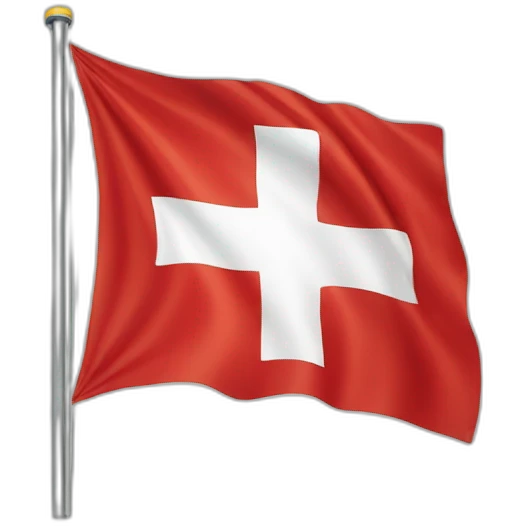 Swiss flag on air emoji