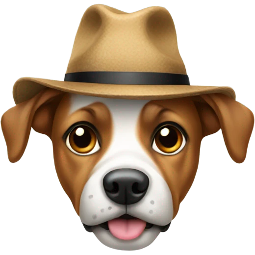 Dog with hat emoji
