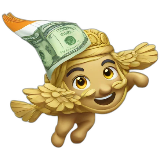 Indian money flying emoji