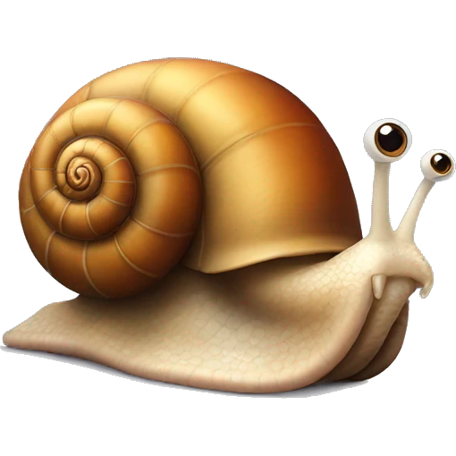Patiently waiting snail emoji