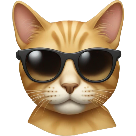 Cat with sunglasses emoji