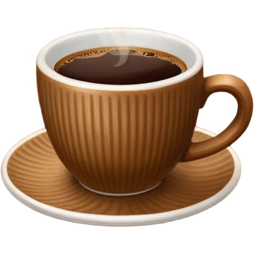 Patterned Corduroy texture ridges coffee cup emoji