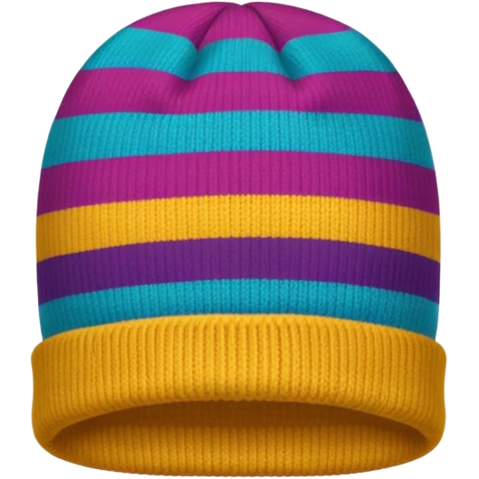 horizontal striped beanie emoji