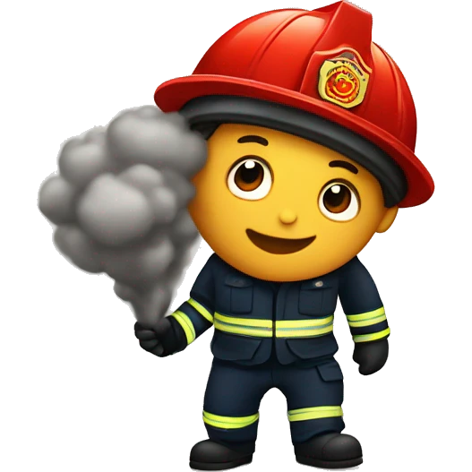 bombero dando un beso emoji
