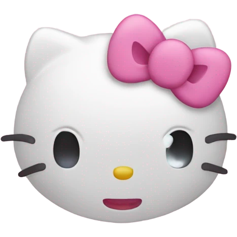 Hello kitty pink emoji