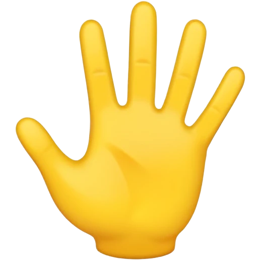 high five, iPhone emoji style emoji