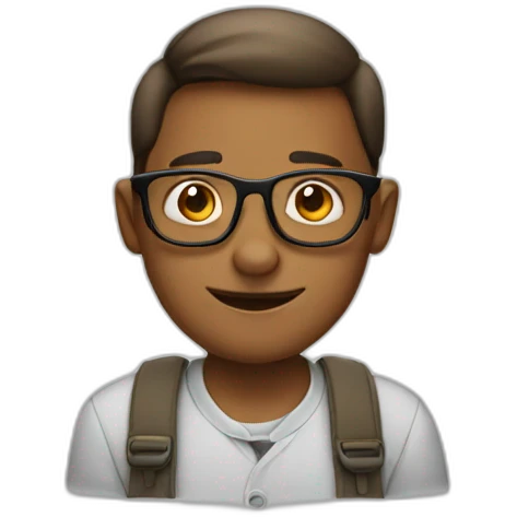 A Guy with glasses and ears from elephant emoji