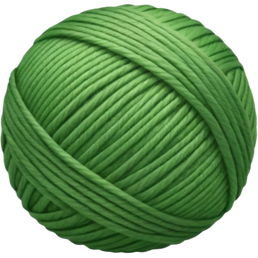 Rolled Yarn Ball green emoji