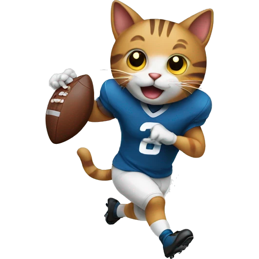 Cat playing football emoji