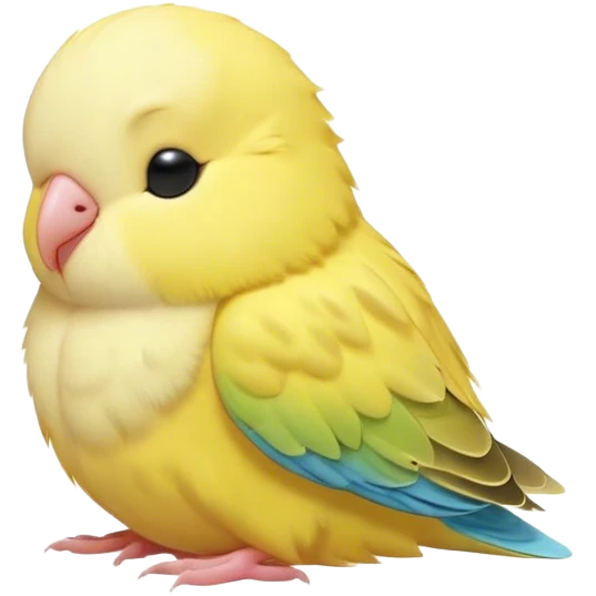 Meme-Worthy Cute Sleeping Yellow Budgie Portrait Emoji, Head resting peacefully with a contented smile, showcasing a petite, delicate build and a luxuriously soft yellow feathered fur, eyes shut in a serene nap, Simplified yet hilariously adorable features, highly detailed, glowing with a soft, drowsy light, high shine, relaxed and utterly lovable, stylized with an air of playful laziness, bright and heartwarming, soft glowing outline, capturing the essence of a comically sleepy budgie, so meme-worthy it feels like it could instantly become the next viral sensation of adorable slumber! emoji