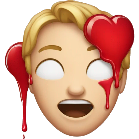 bleeding red heart emoji