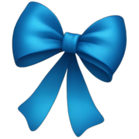 blue bow emoji