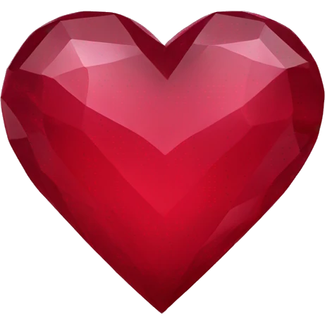 Heart made out of ruby emoji