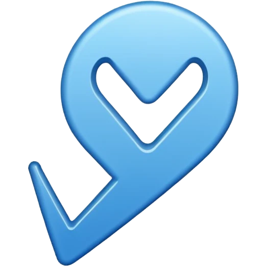 Blue tick mark emoji