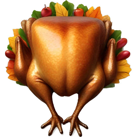 thanksgiving turkey on plate emoji