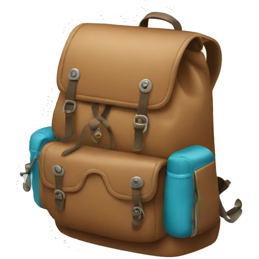 Backpack with pins emoji