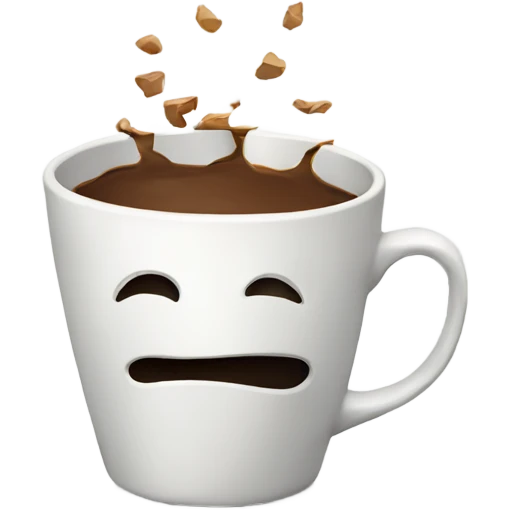 Broken coffee cup emoji