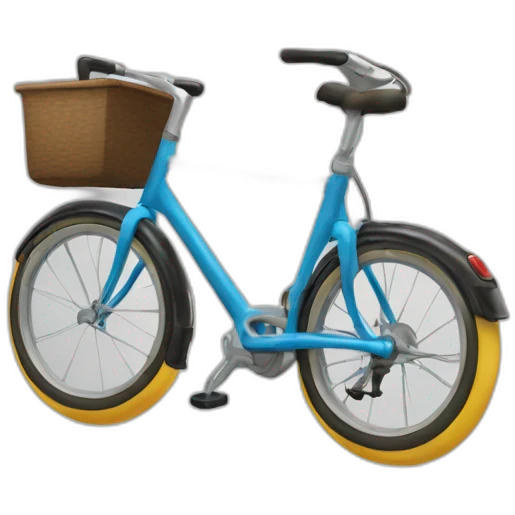 pc portable sur un guidon de vélo emoji