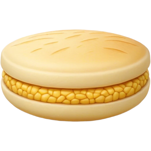Cinematic Realistic image of a simple, single Colombian arepa, rendered with soft, golden cornmeal textures and delicate, crispy edges, set on a neutral background with gentle, natural lighting that highlights its traditional, comforting simplicity. emoji