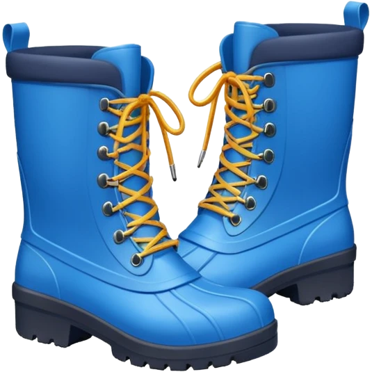 blue waterproof boots emoji