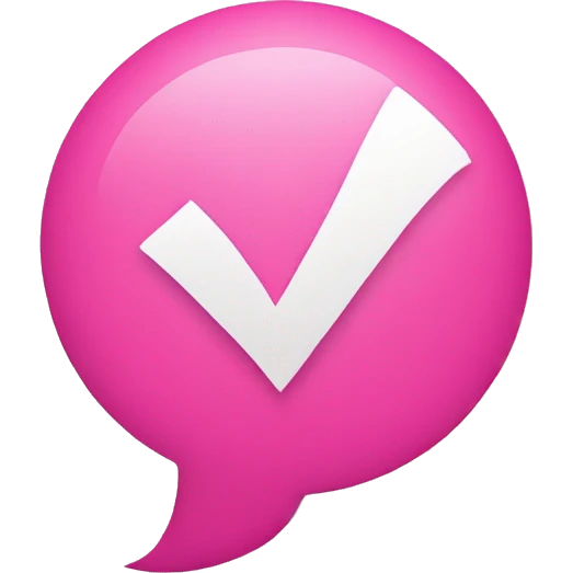 pink checkmark emoji