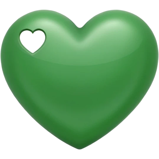 green heart, clean and minimal emoji