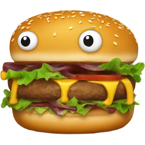 Burger worm emoji