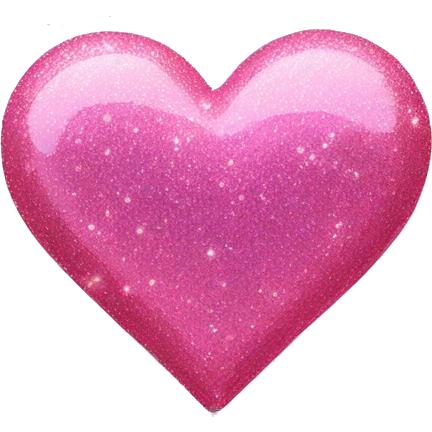Pink glitter and sparkle heart emoji