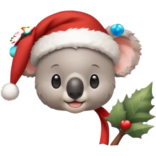 Koala with santa and tonies emoji