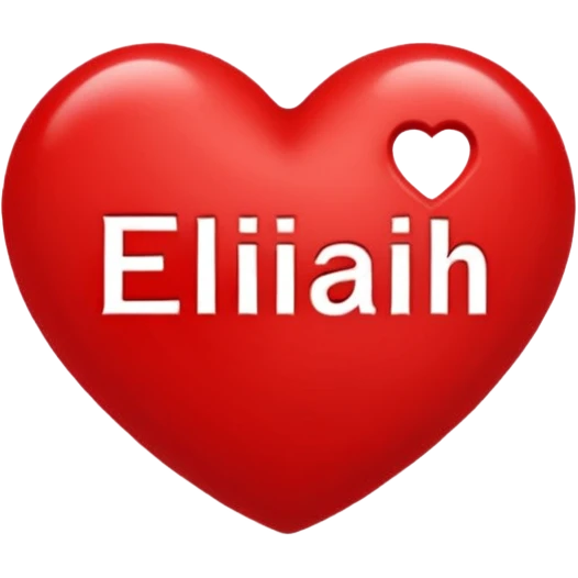 Make a love heart say Elijah emoji