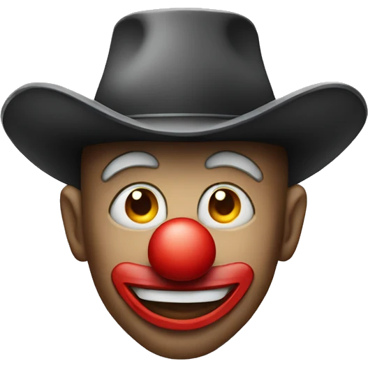 clown face with cowboy hat emoji