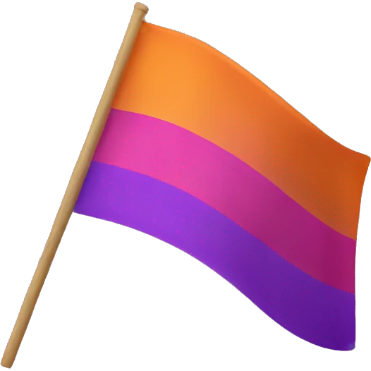 Pink orange and purple flag emoji