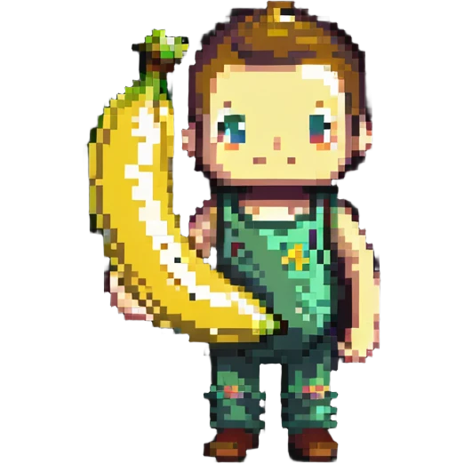 guy holding a banana emoji