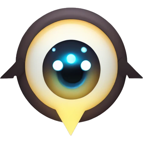 Avatar arrow and eyes glowing icon emoji