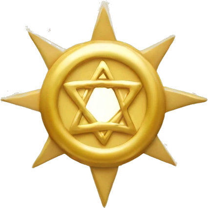Gold soul star chakra symbol  emoji