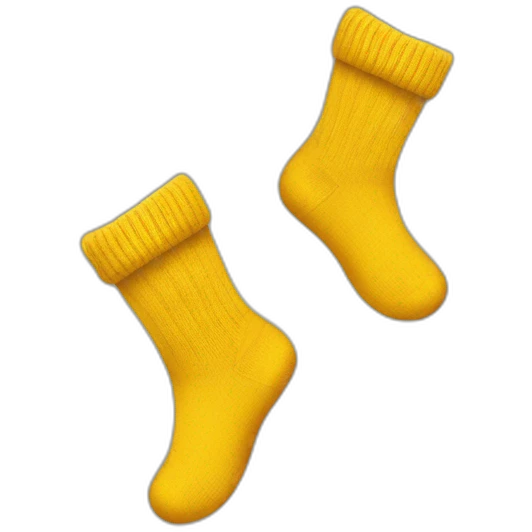 A pair of dirty yellow socks. emoji