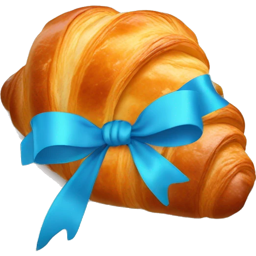 croissant with ribbon emoji